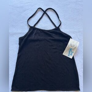 Vintage Body Wrappers black slinky top